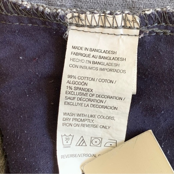 Izod Corduroy Chino Pants Men 34x32 Gray Straight Leg Flat Front Casual Work - Picture 10 of 12